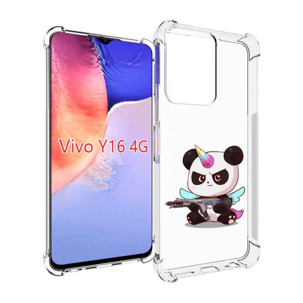 

Чехол MyPads панда-единорог детский для Vivo Y16 4G/ Vivo Y02S, Прозрачный, Tocco