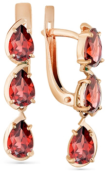 

Серьги женские из золота Magic Stones 02-2-681-0300-010, гранат, 02-2-681-0300-010