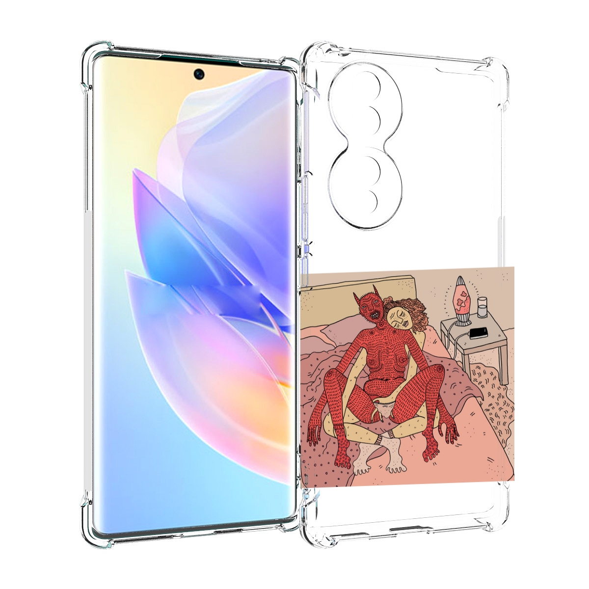 

Чехол MyPads девушка-без-кожи для Honor 70, Прозрачный, Tocco