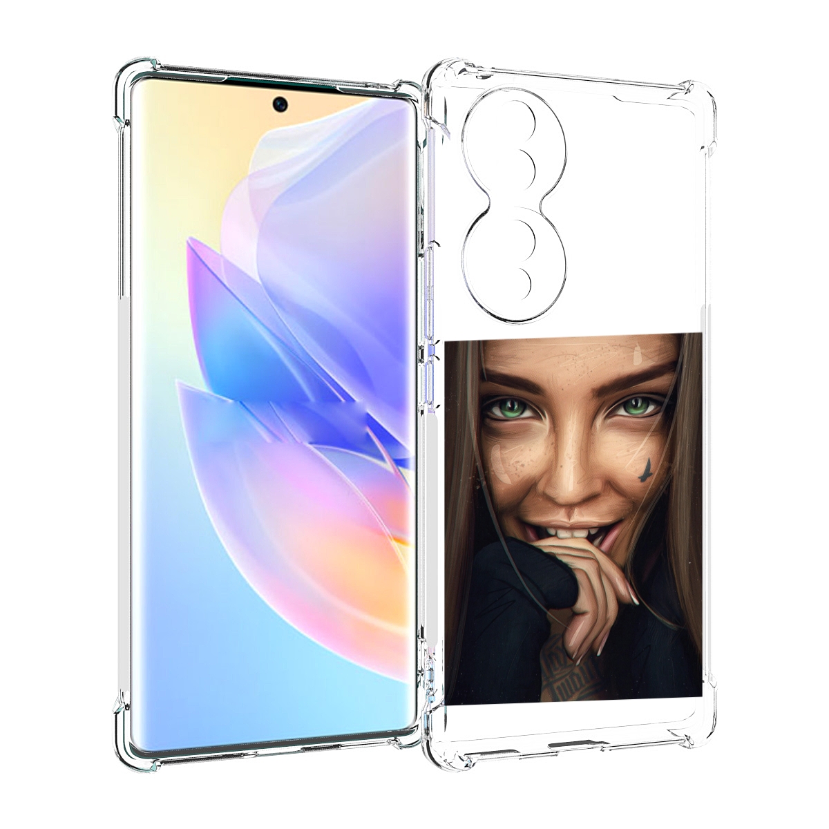 

Чехол MyPads девушка улыбается женский для Honor 70, Прозрачный, Tocco