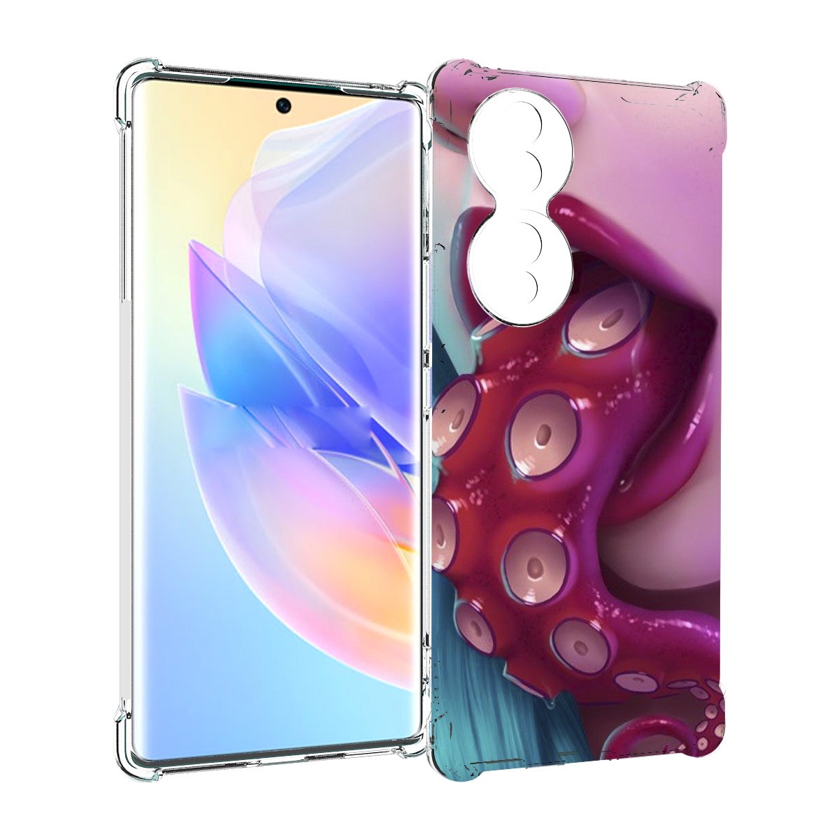 

Чехол MyPads девушка с щупальцой женский для Honor 70, Прозрачный, Tocco