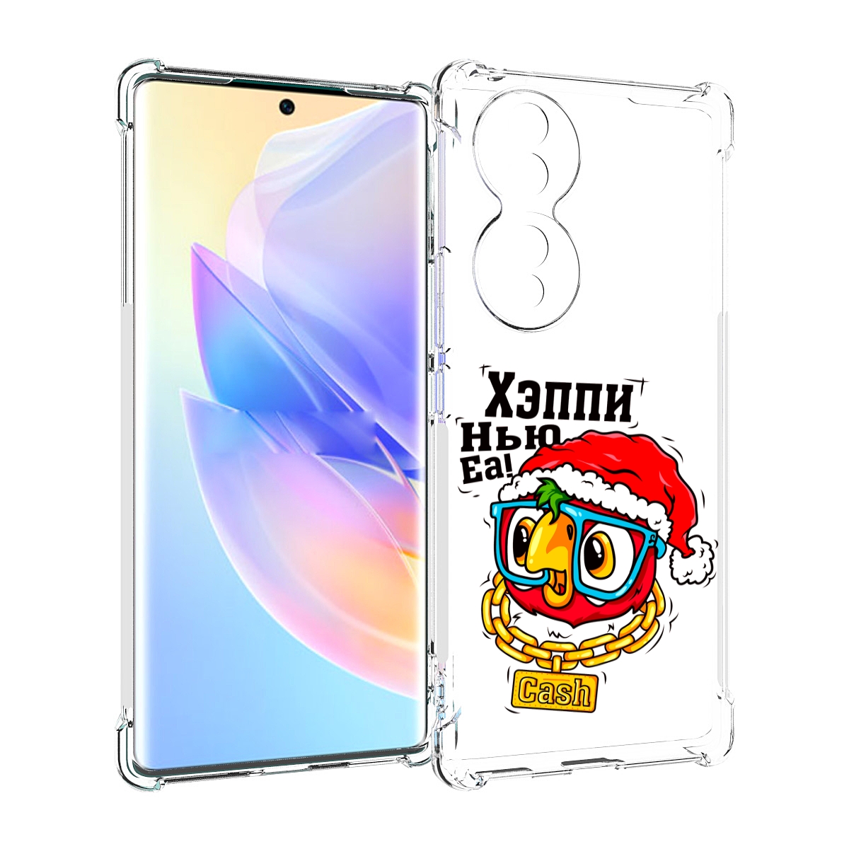 

Чехол MyPads Хэппи нью еа для Honor 70, Прозрачный, Tocco