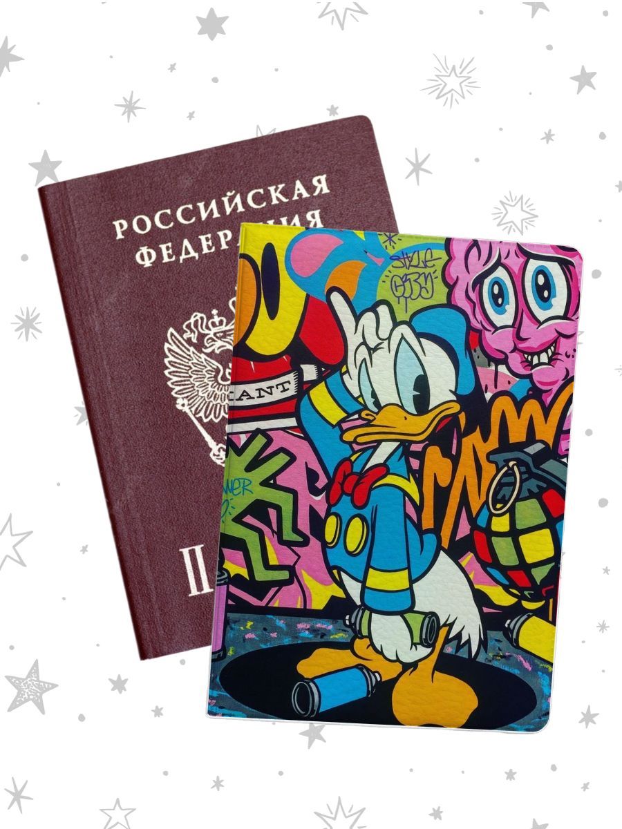 

Обложка для паспорта унисекс jojo print pass-88 разноцветная, Разноцветный, pass-scroogemcduck_Scrooge McDuck 88