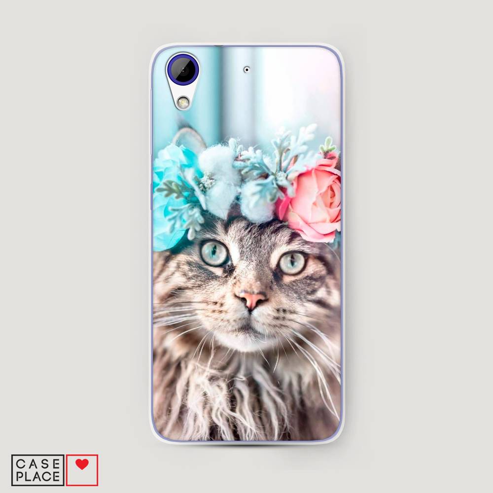 

Чехол Awog на HTC Desire 628 / Эйчтиси Дизайр 628 "Кот в венке", Разноцветный, 101650-2