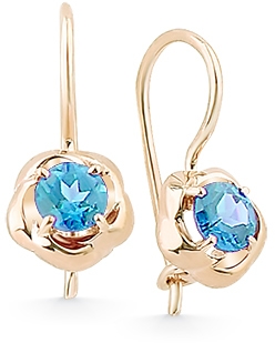 

Серьги женские из золота Magic Stones 09-1-032-1300-010, топаз, 09-1-032-1300-010