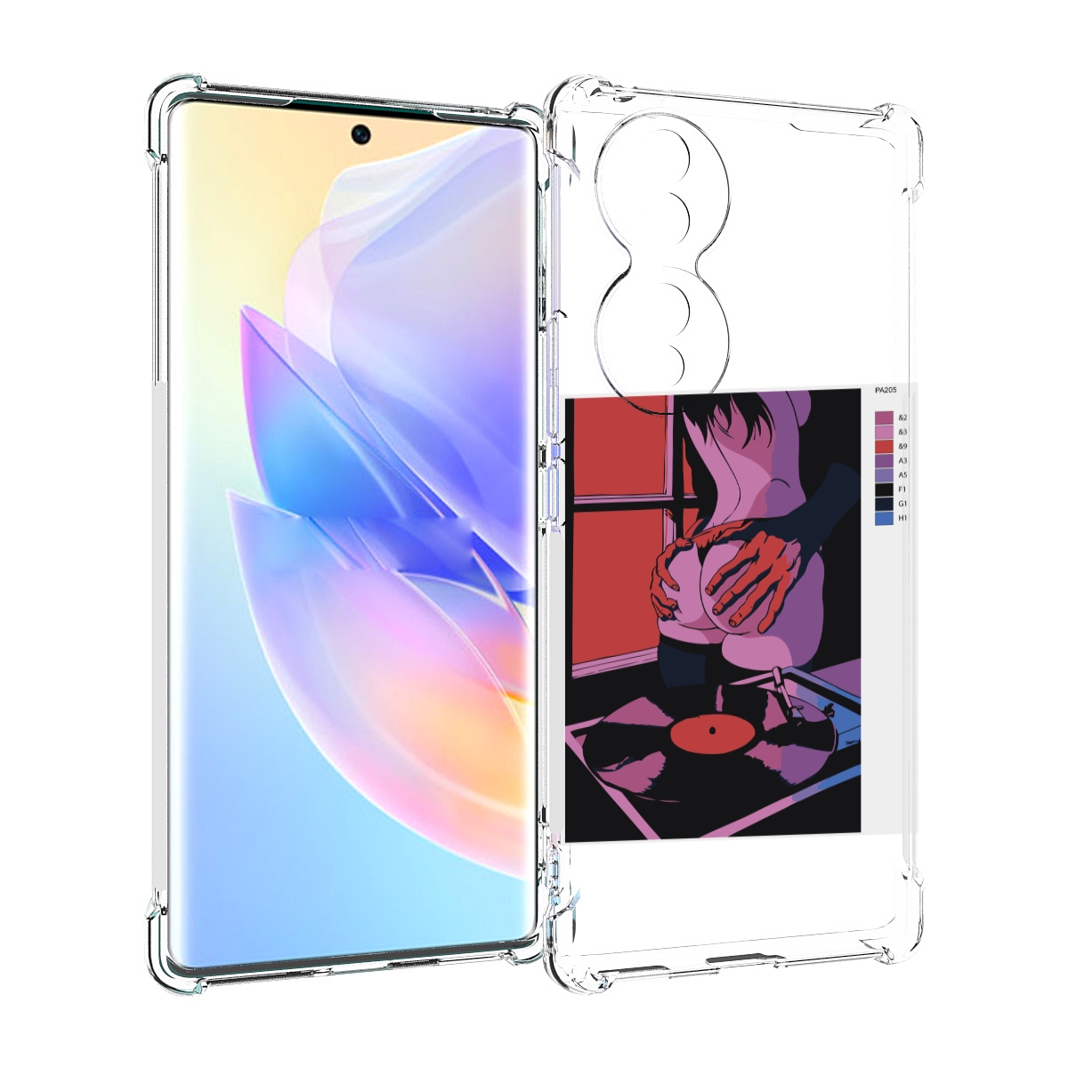 

Чехол MyPads девушка красивая сзади женский для Honor 70, Прозрачный, Tocco