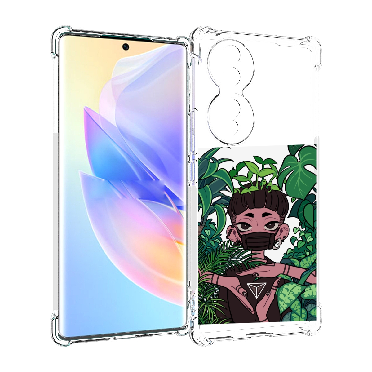 

Чехол MyPads девушка в природе женский для Honor 70, Прозрачный, Tocco