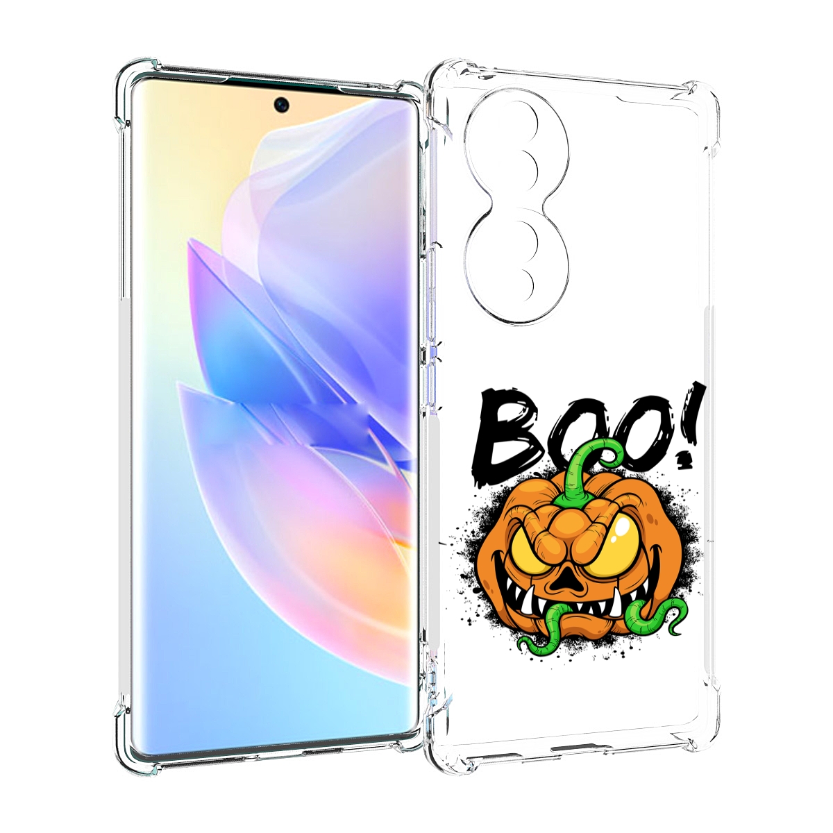

Чехол MyPads Хэллоуин бу для Honor 70, Прозрачный, Tocco