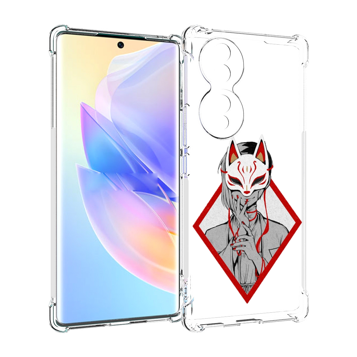 

Чехол MyPads девушка в маске япония для Honor 70, Прозрачный, Tocco
