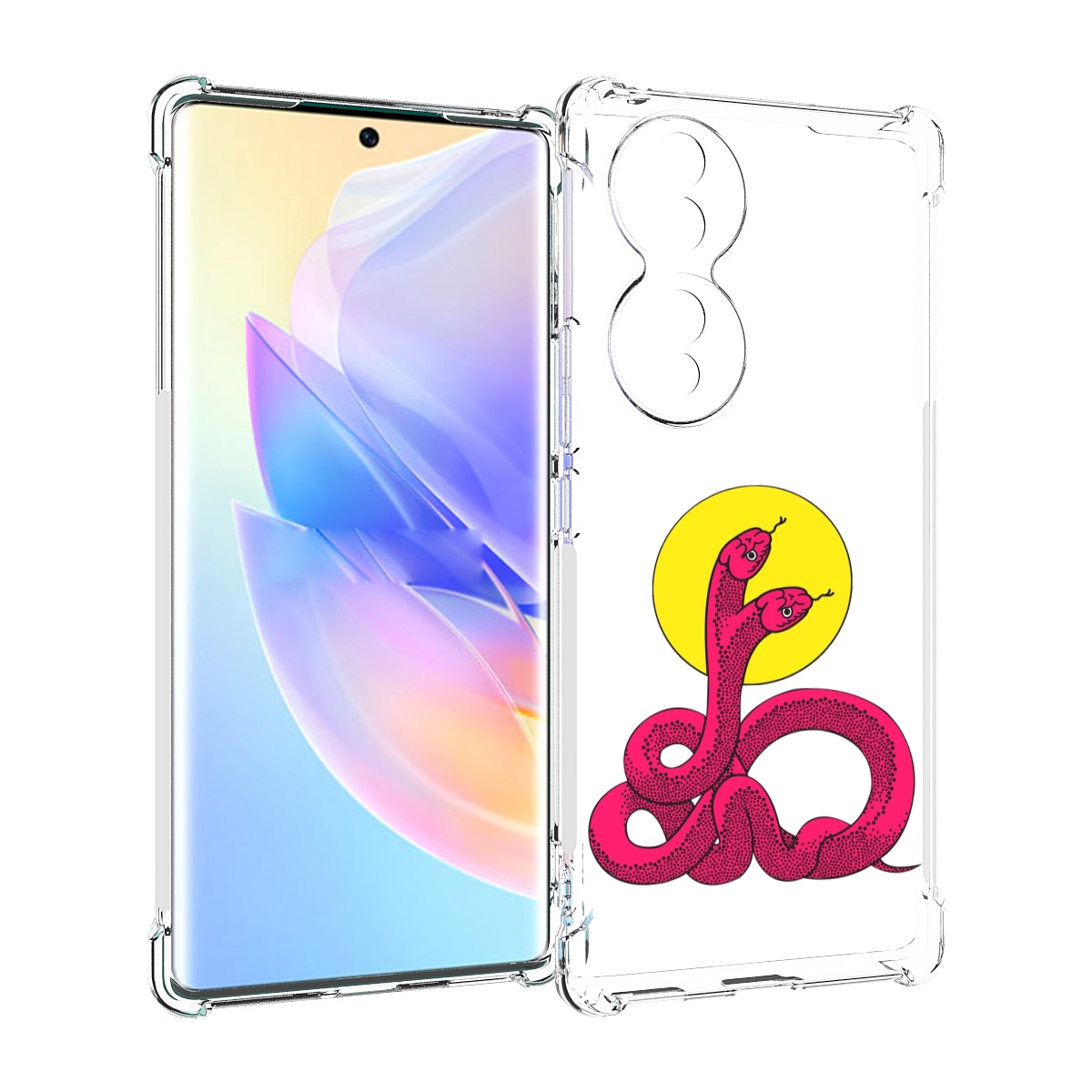 

Чехол MyPads двухголовая-змея для Honor 70, Прозрачный, Tocco