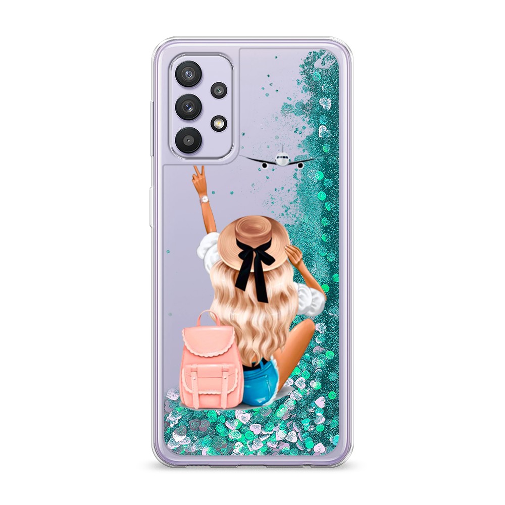

Жидкий чехол с блестками "Автостопом самолетом" на Samsung Galaxy A32, 2102095-1