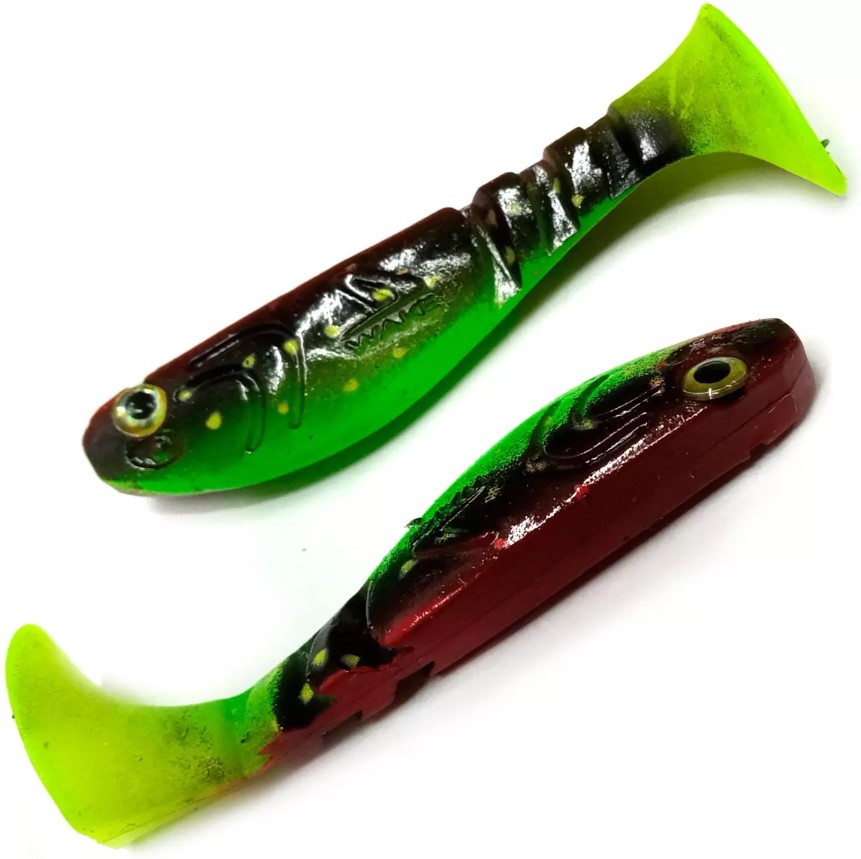 Силиконовая приманка Wake Flexfish 75 мм, green goblin 722, 6 шт.