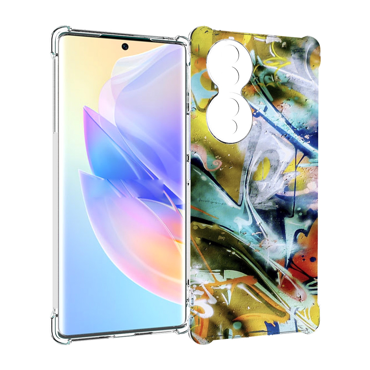 

Чехол MyPads граффити-хаос для Honor 70, Прозрачный, Tocco