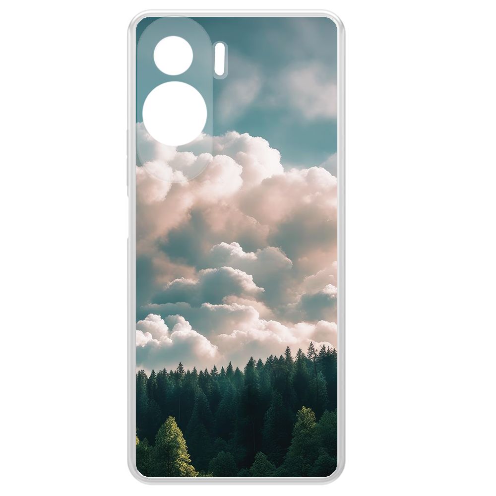 

Чехол-накладка Krutoff Clear Case Облачно для Honor X50i, Прозрачный
