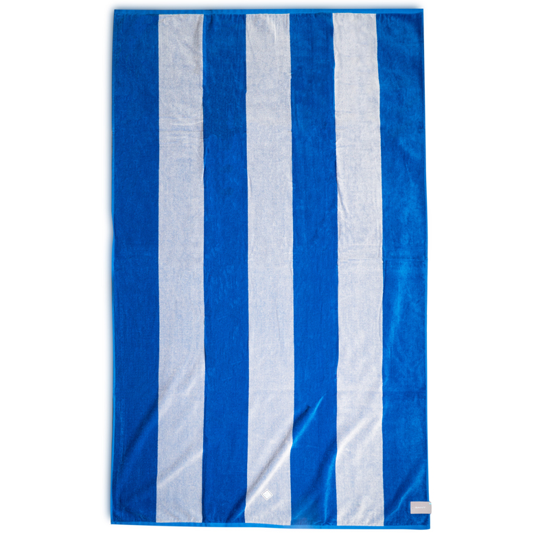 фото Полотенце пляжное gant home icon g stripe beach 100x180см, цвет синий, белый