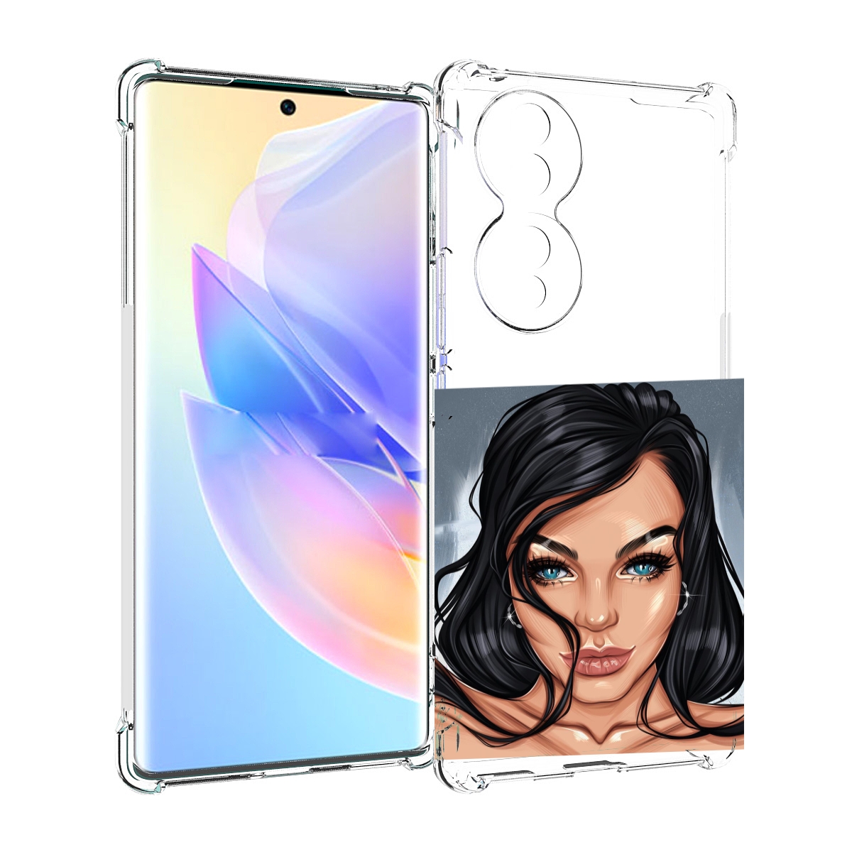 

Чехол MyPads голубые-глаза-у-брюнетки женский для Honor 70, Прозрачный, Tocco