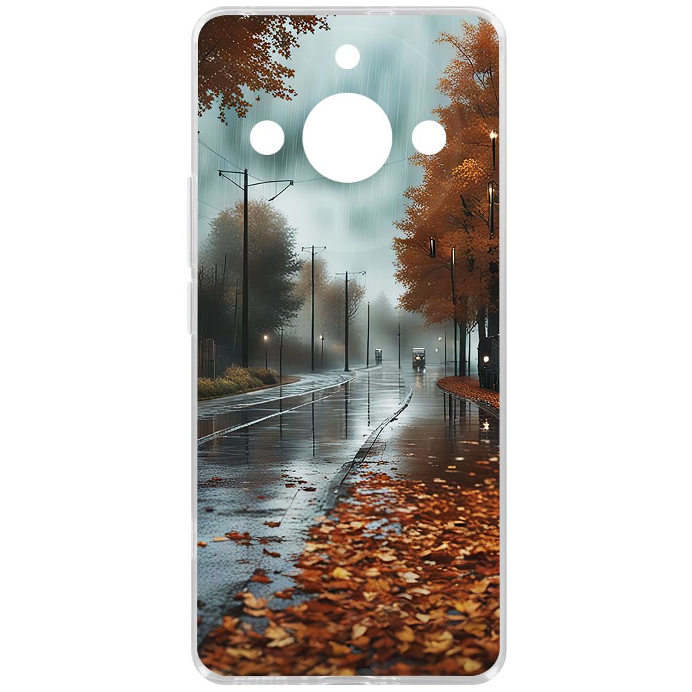 

Чехол-накладка Krutoff Clear Case Осенний дождь для Realme 11 Pro+, Прозрачный