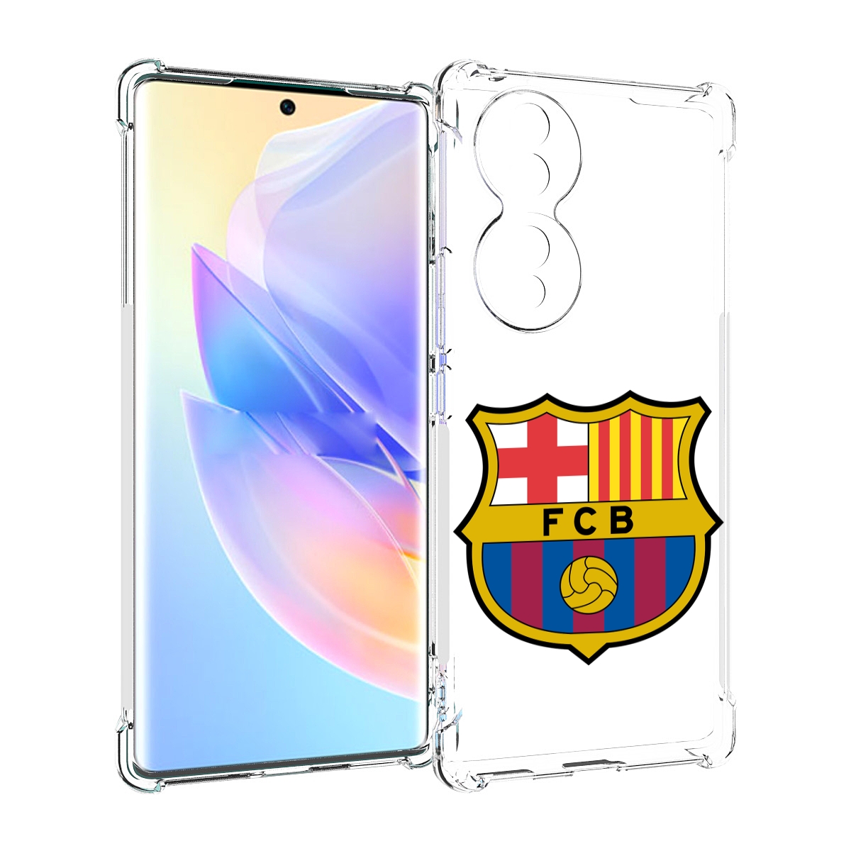 

Чехол MyPads ФК FCB Барселона для Honor 70, Прозрачный, Tocco