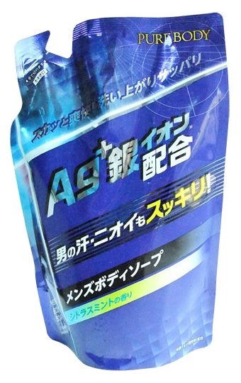 Купить Крем-мыло для мужчин с ионами серебра MT Pure Body увлажняющий мята и цитрон 400 мл, Mitsuei