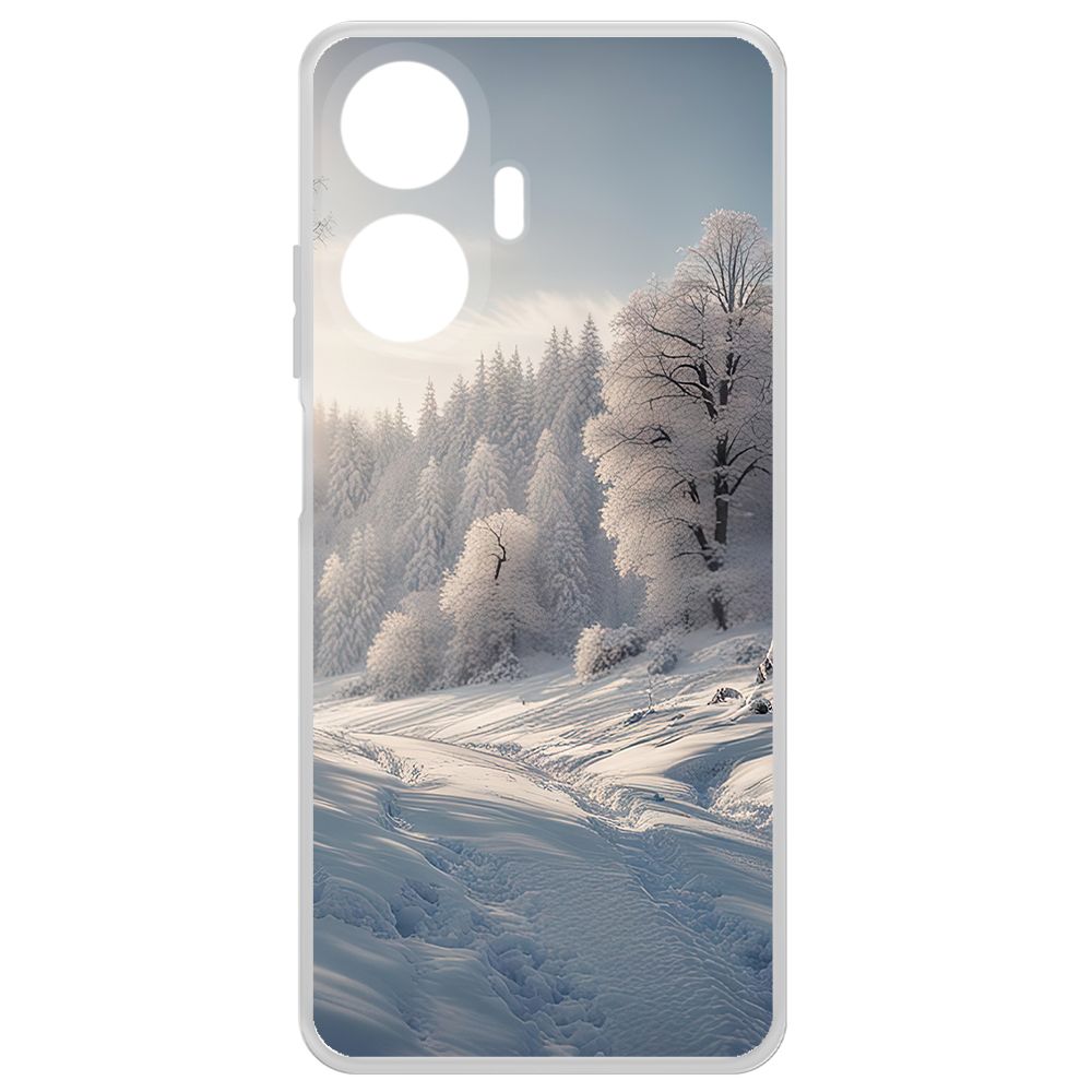 Чехол-накладка Krutoff Clear Case Снег для Realme C55