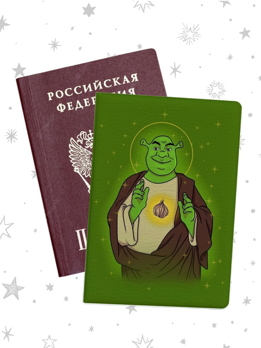 

Обложка для паспорта унисекс jojo print pass-172 зеленая, Зеленый, pass-mems_Shrek 172