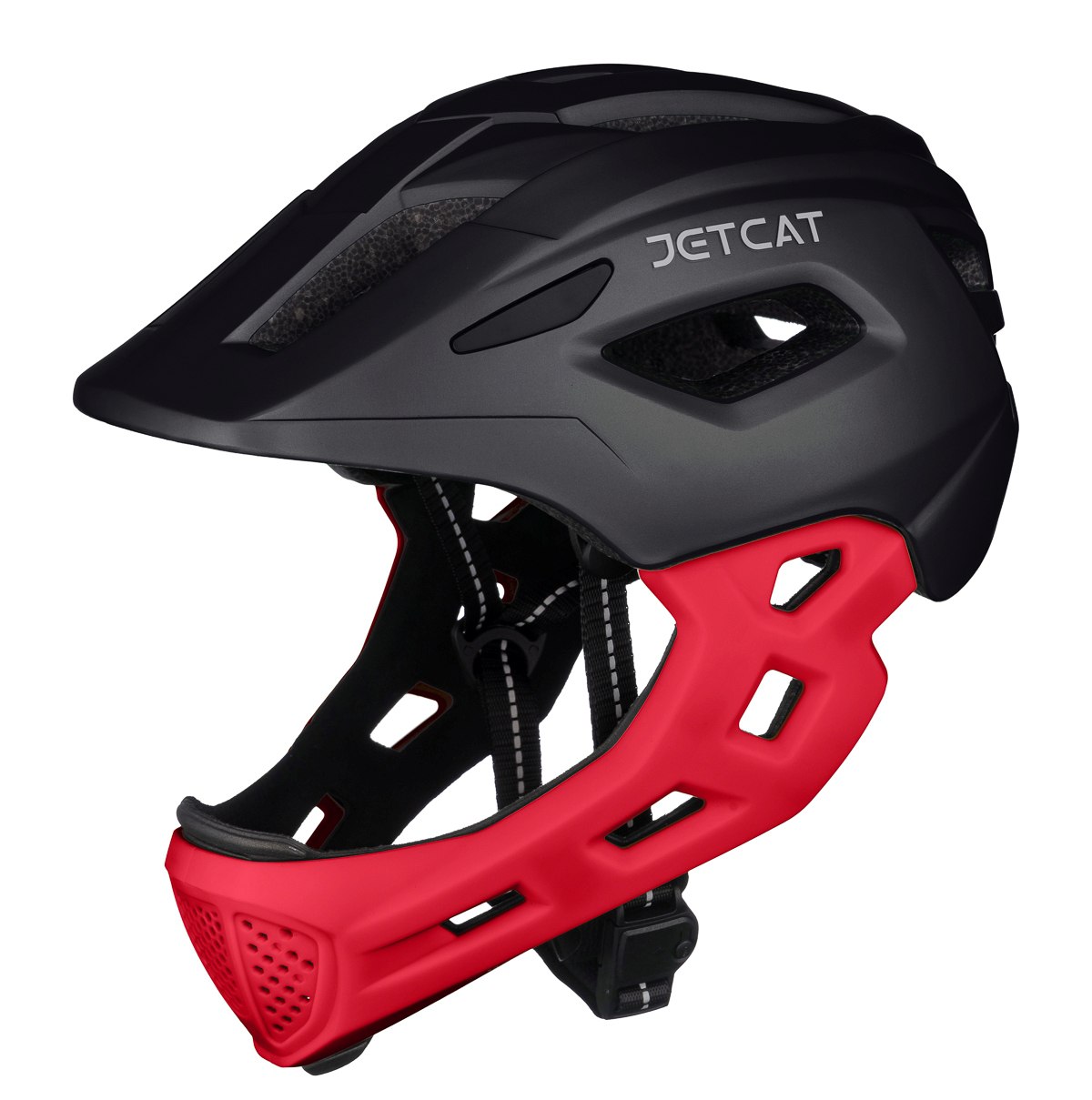 Шлем защитный детский JetCat Start Black/Red размер S 52-56 см велосипедный детский шлем ked status junior yellow black matt m