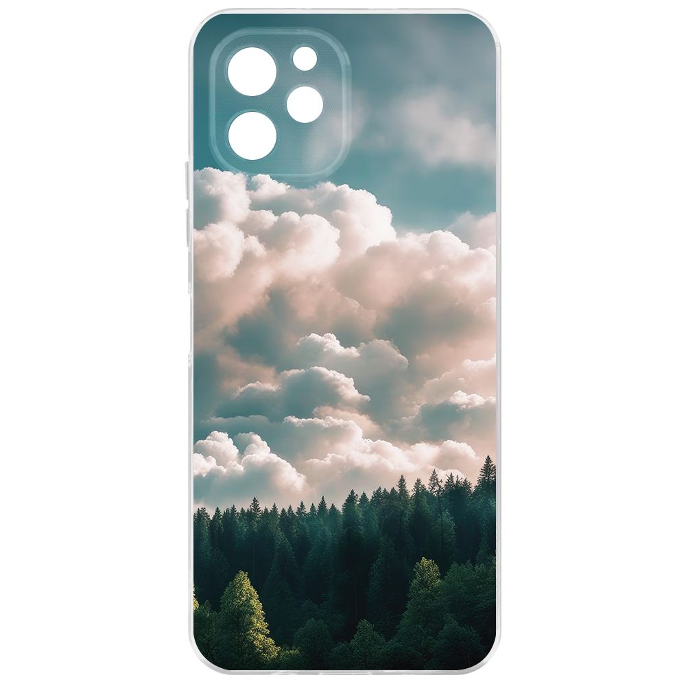 

Чехол-накладка Krutoff Clear Case Облачно для Huawei Nova Y61, Прозрачный