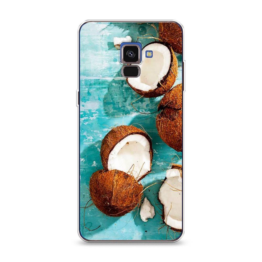 

Чехол Awog на Samsung Galaxy A8 2018 "Разбитые кокосы", Разноцветный, 25450-10