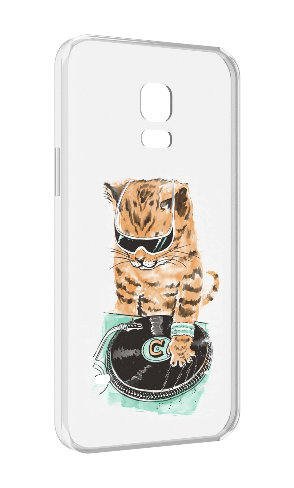 Чехол MyPads Кот диджей для Samsung Galaxy S5 mini