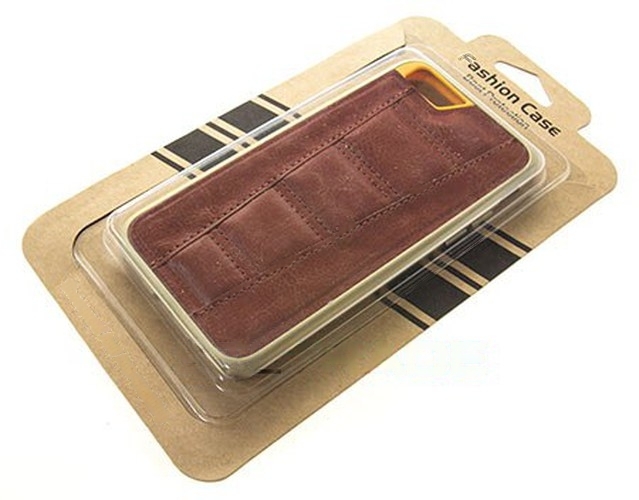 Чехол накладка кожаная Fashion case для iPhone 6 4,7 коричневая