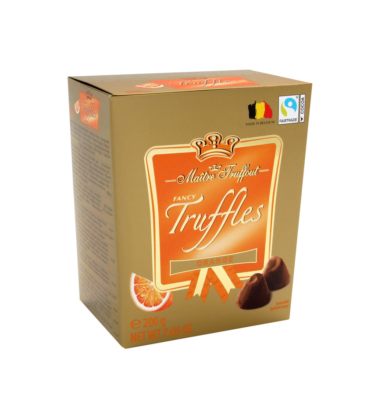 Конфеты Maitre Truffout Трюфель со вкусом апельсина, 200 г