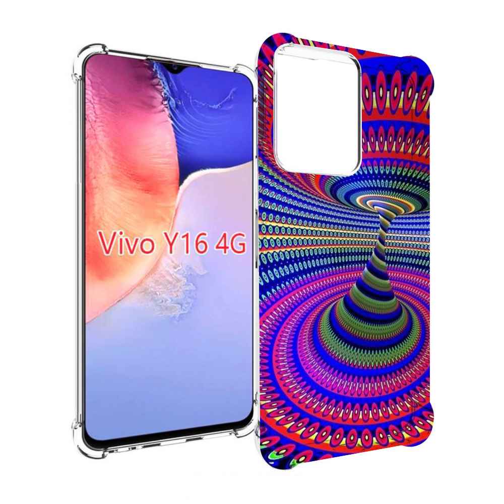 

Чехол MyPads оптическая иллюзия для Vivo Y16 4G/ Vivo Y02S, Прозрачный, Tocco