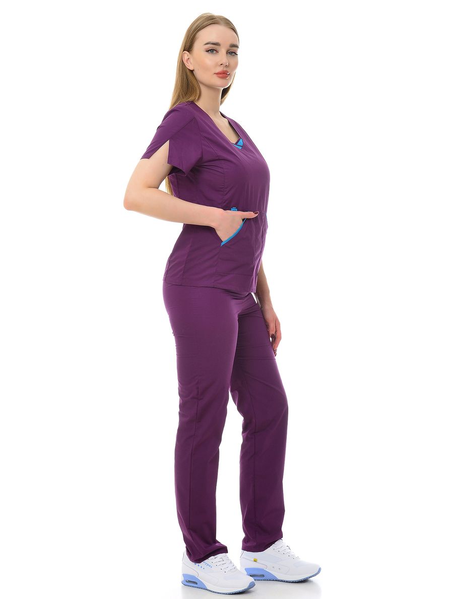 фото Костюм медицинский женский medicalwear брама 118 фиолетовый 50 ru