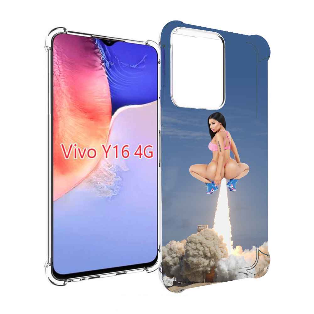 

Чехол MyPads ники-минаж-ракета детский для Vivo Y16 4G/ Vivo Y02S, Прозрачный, Tocco