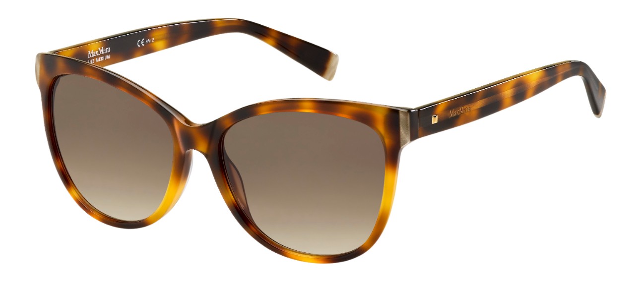 фото Солнцезащитные очки женские max mara mm thin, коричневые/коричневые