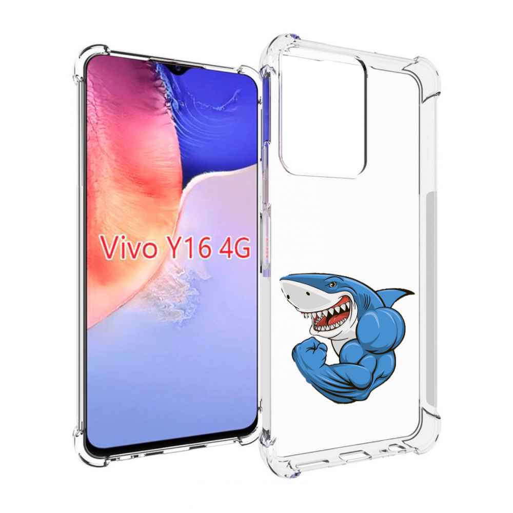 

Чехол MyPads накаченная акула для Vivo Y16 4G/ Vivo Y02S, Прозрачный, Tocco