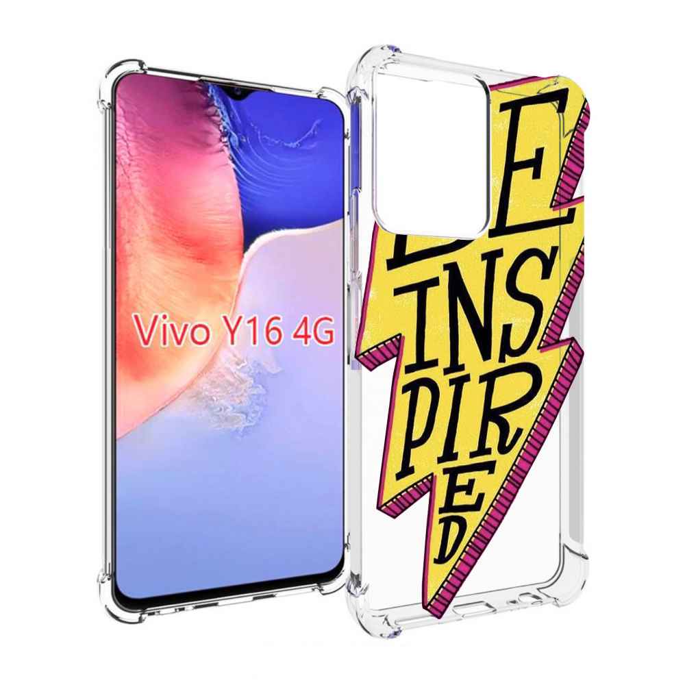 

Чехол MyPads надпись в желтой молнии для Vivo Y16 4G/ Vivo Y02S, Прозрачный, Tocco