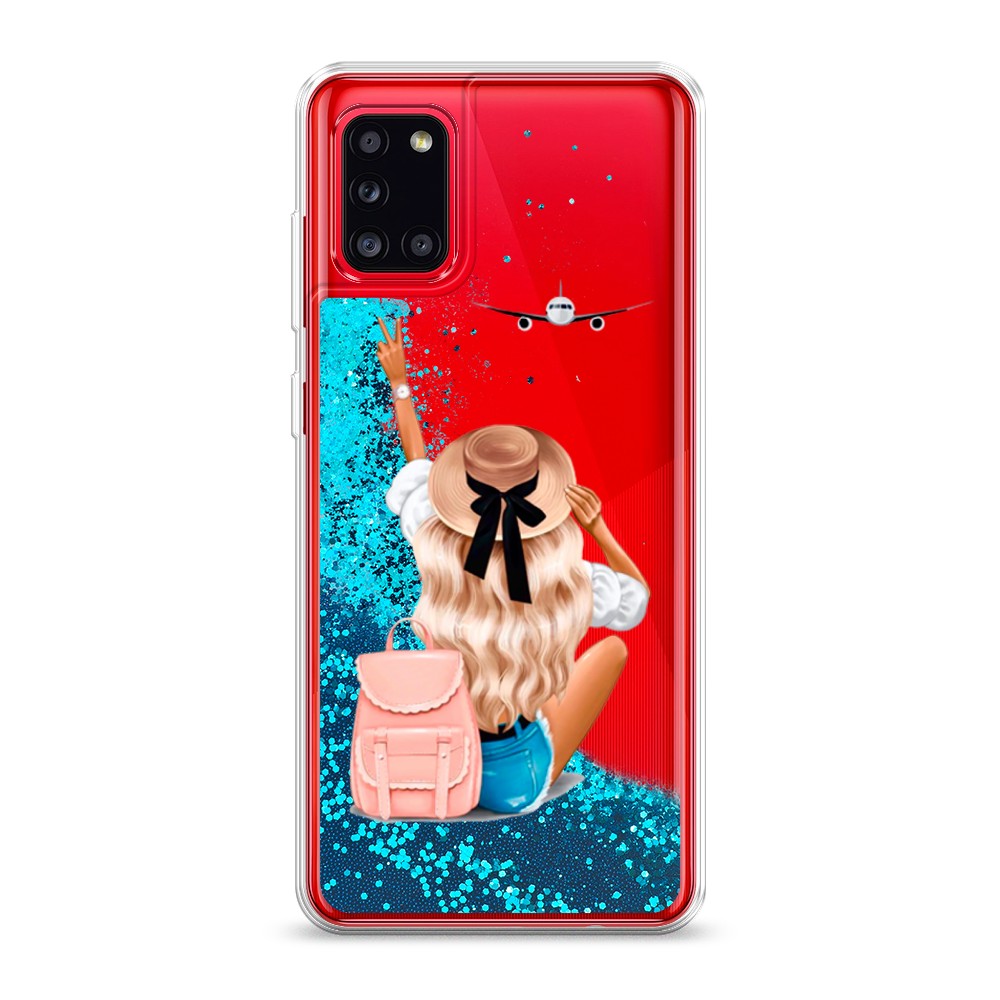

Жидкий чехол с блестками "Автостопом самолетом" на Samsung Galaxy A31, 2100393-1