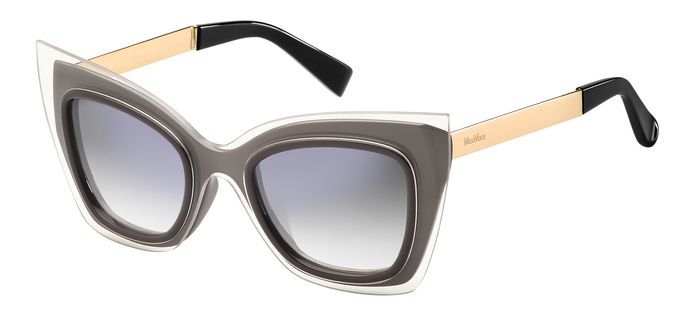 фото Солнцезащитные очки женские max mara mm overlap, серые/золотистые