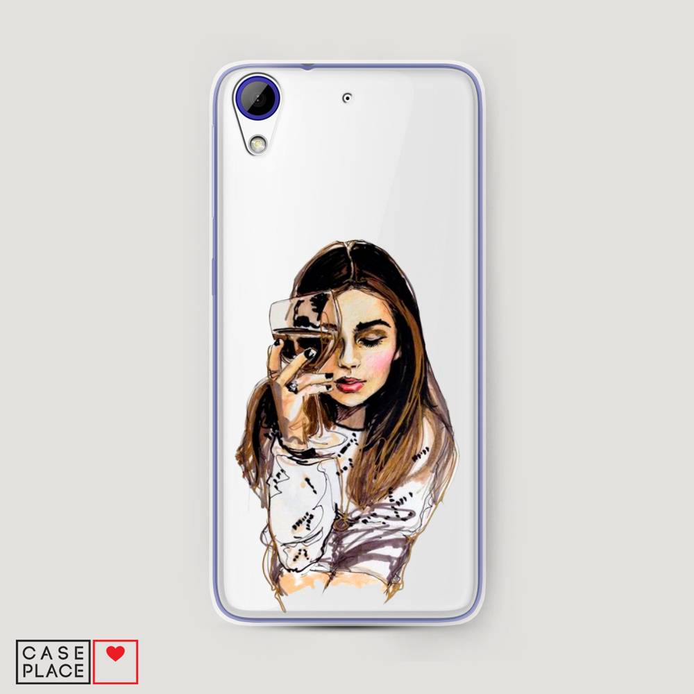 

Чехол Awog на HTC Desire 628 / Эйчтиси Дизайр 628 "Девушка с бокалом", Разноцветный, 101650-7