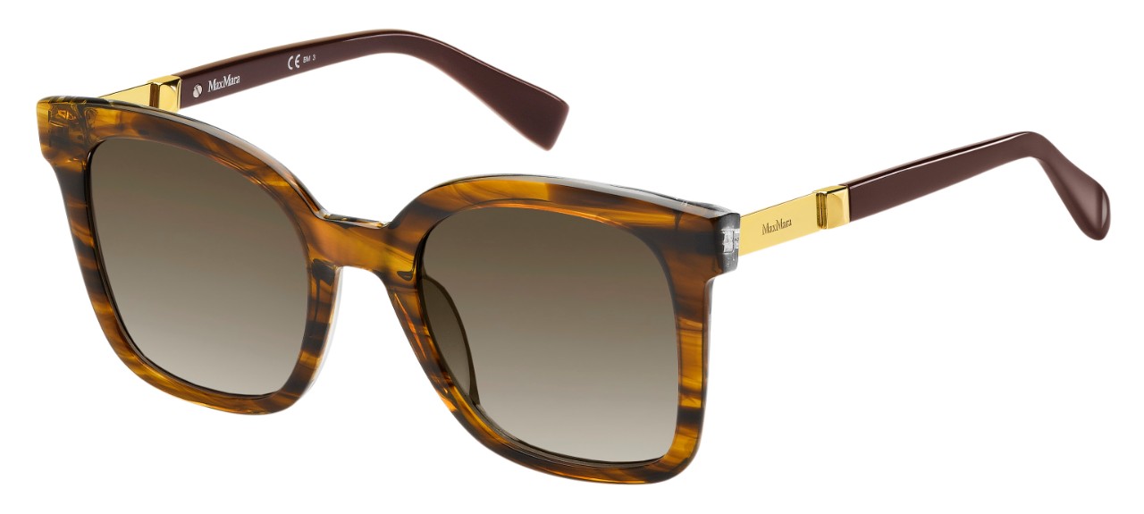фото Солнцезащитные очки женские max mara mm gemini i, коричневые/коричневые