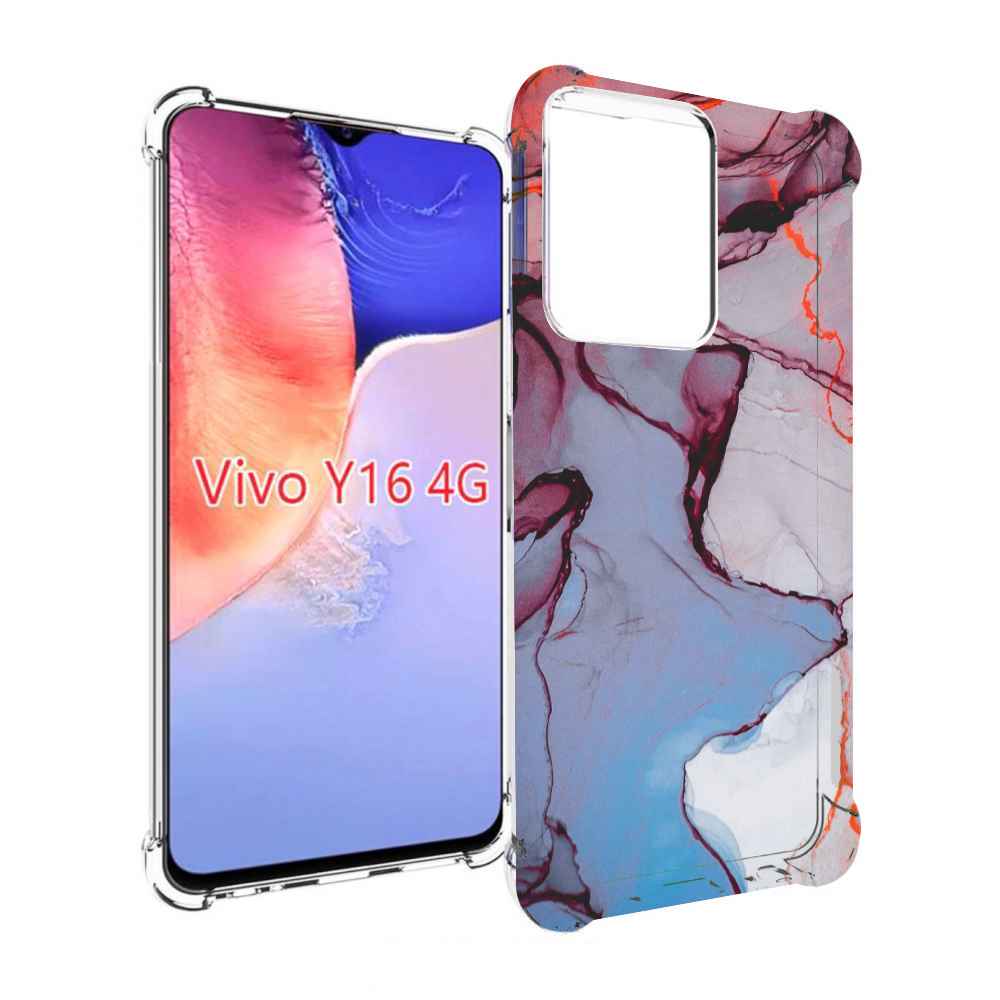 

Чехол MyPads мраморный рисунок для Vivo Y16 4G/ Vivo Y02S, Прозрачный, Tocco