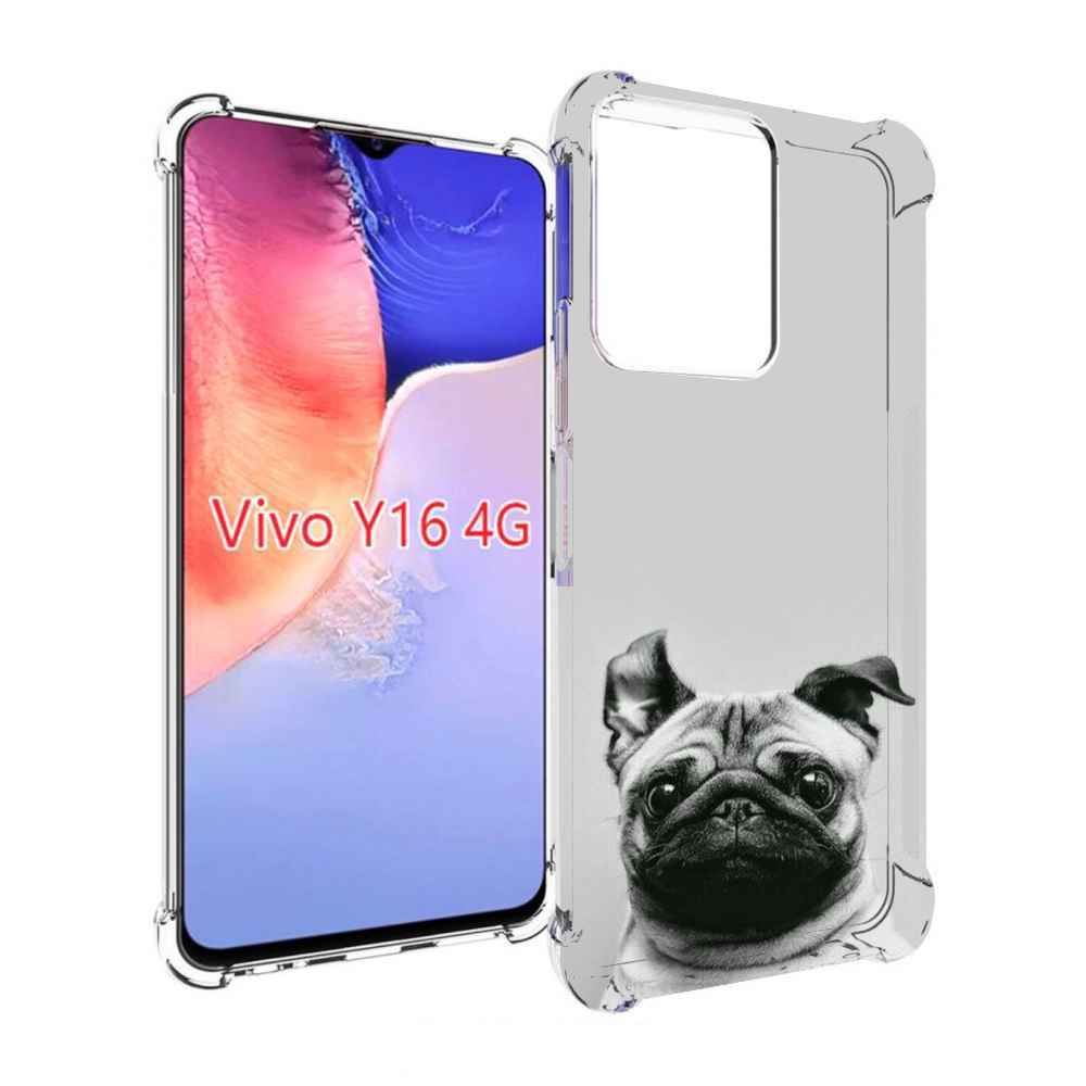 Чехол MyPads мопс для Vivo Y16 4G/ Vivo Y02S