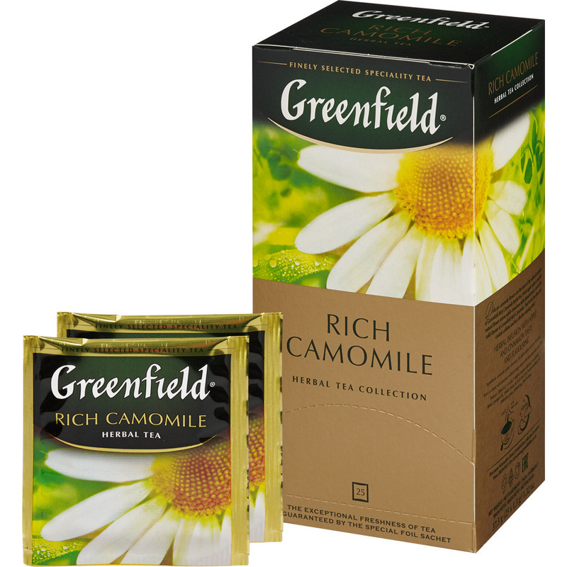 Чай Greenfield Rich Camomile травяной фольгир.25пак/уп 0432-10, (2шт.)