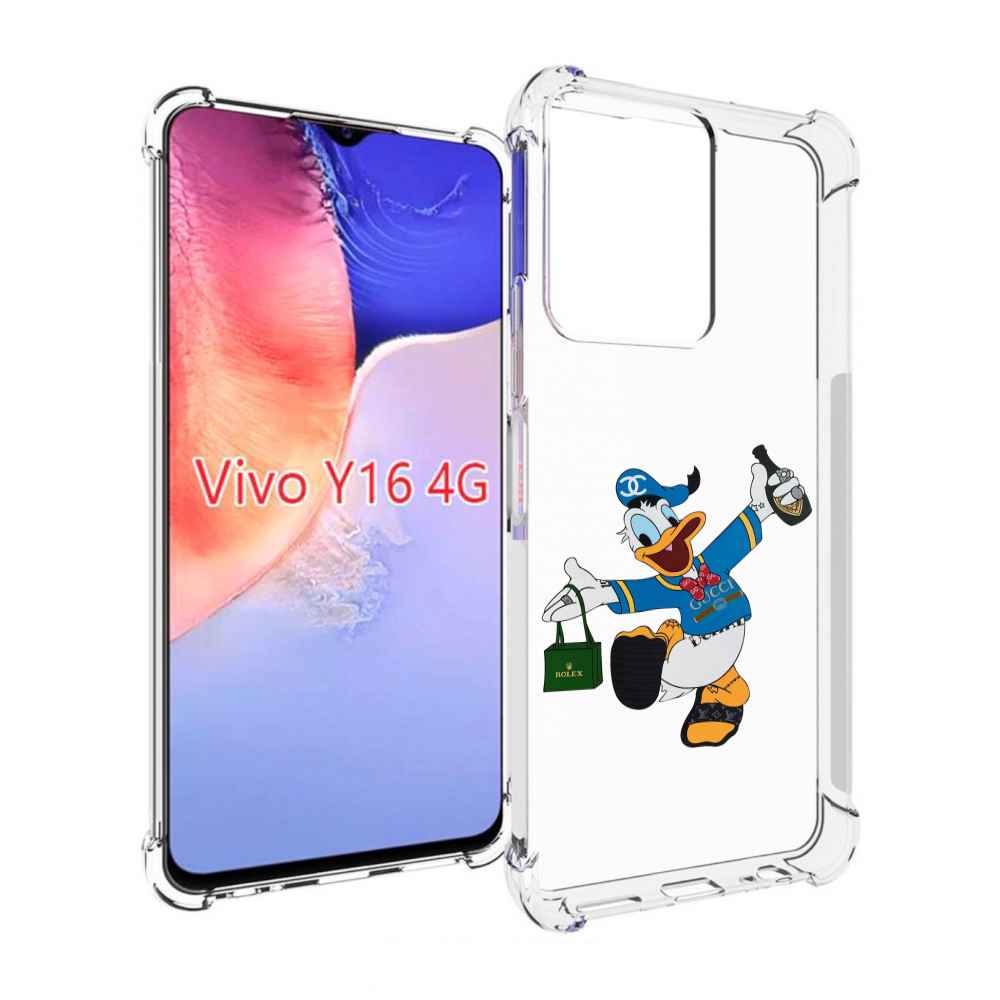 

Чехол MyPads модный-дональд-дак для Vivo Y16 4G/ Vivo Y02S, Прозрачный, Tocco