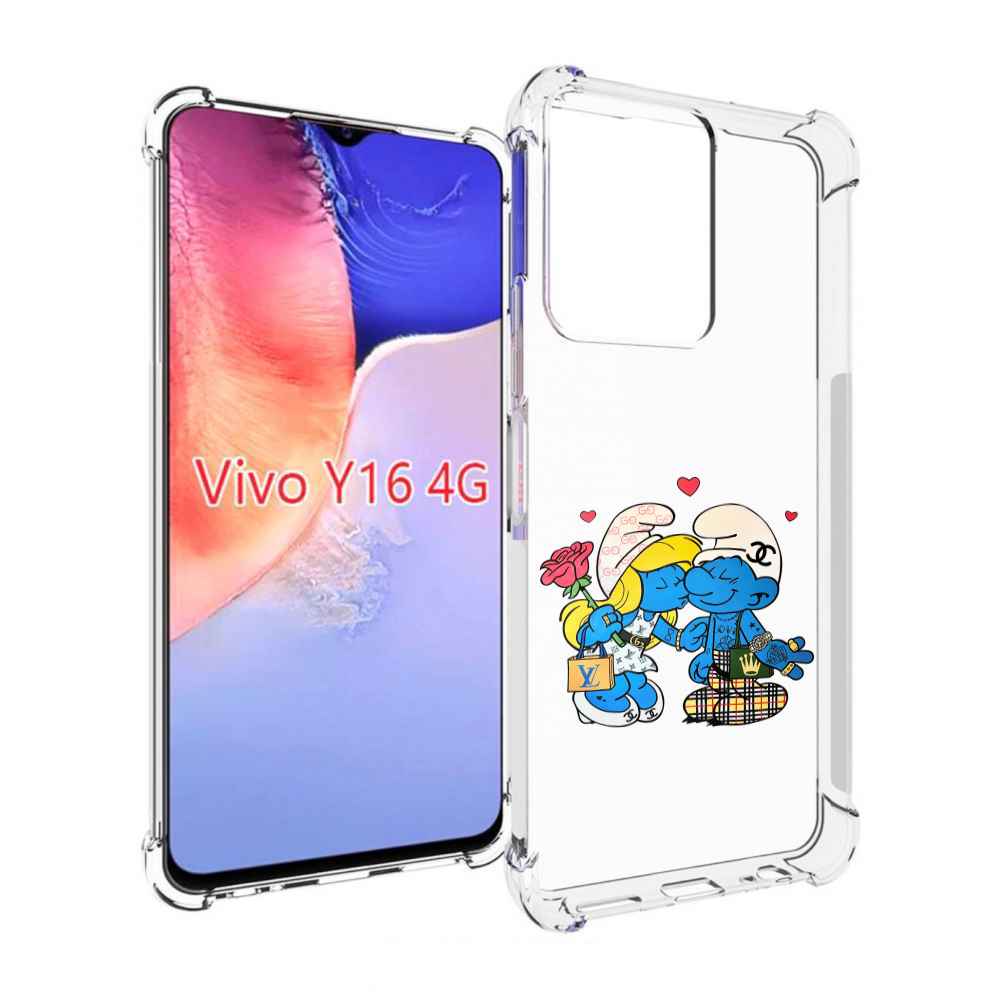 

Чехол MyPads модные-смурфики для Vivo Y16 4G/ Vivo Y02S, Прозрачный, Tocco