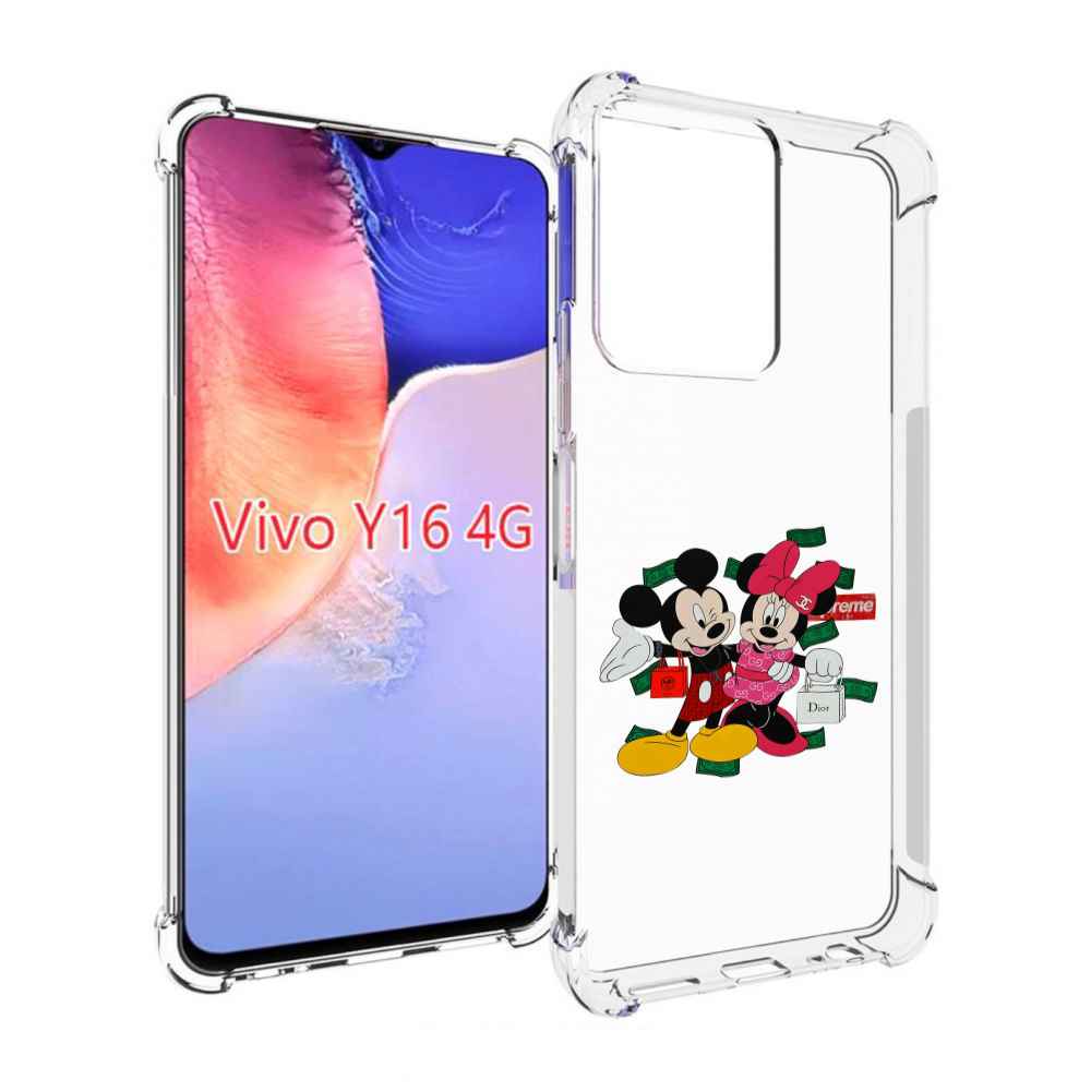 

Чехол MyPads модные-микки-маус детский для Vivo Y16 4G/ Vivo Y02S, Прозрачный, Tocco