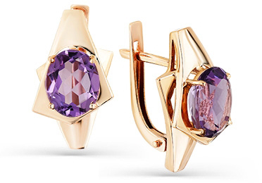 

Серьги женские из золота Magic Stones 02-2-786-0200-010, аметист, 02-2-786-0200-010