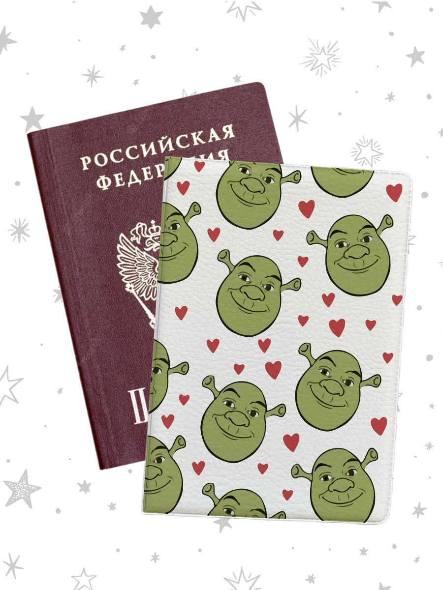 

Обложка для паспорта унисекс jojo print pass-165 белая, Белый, pass-mems_Shrek 165