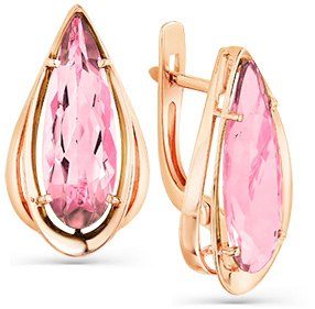 

Серьги женские из золота Magic Stones 02-2-732-1800-010, морганит, 02-2-732-1800-010